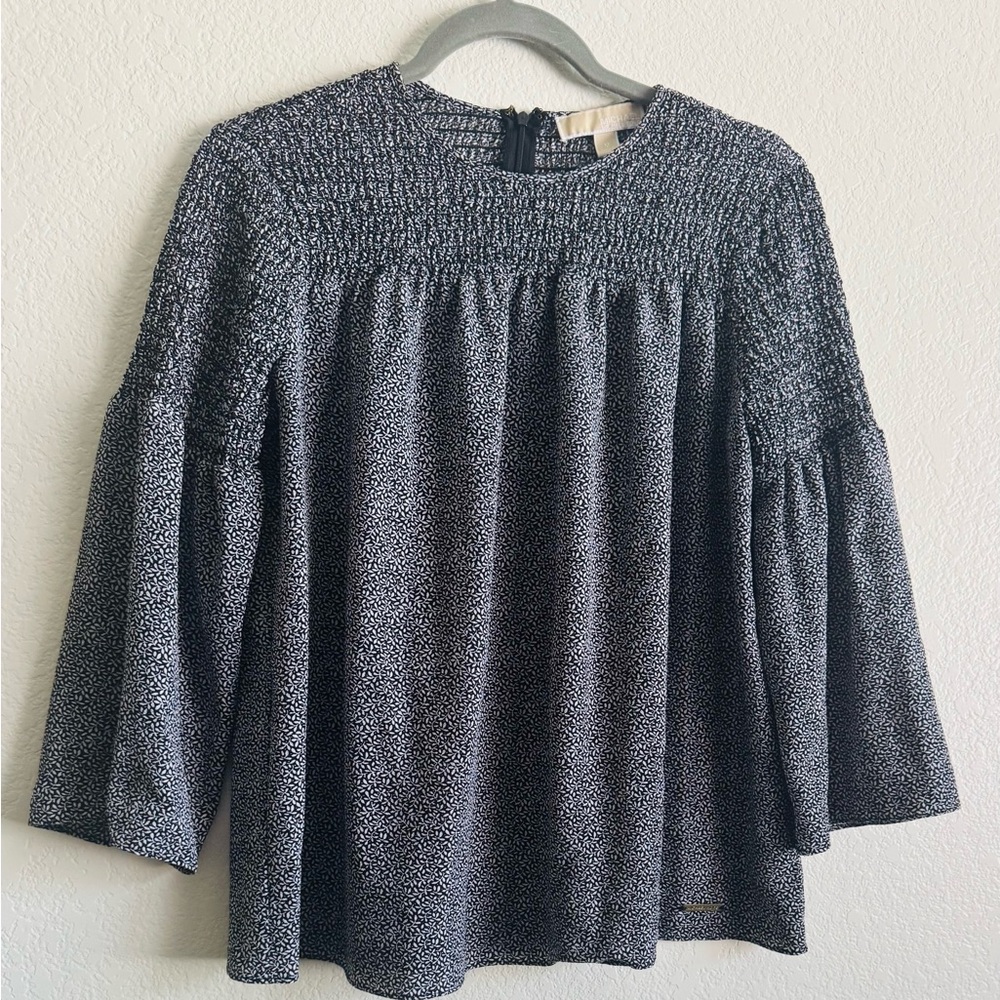Michael Kors Monochrome Textured Blouse